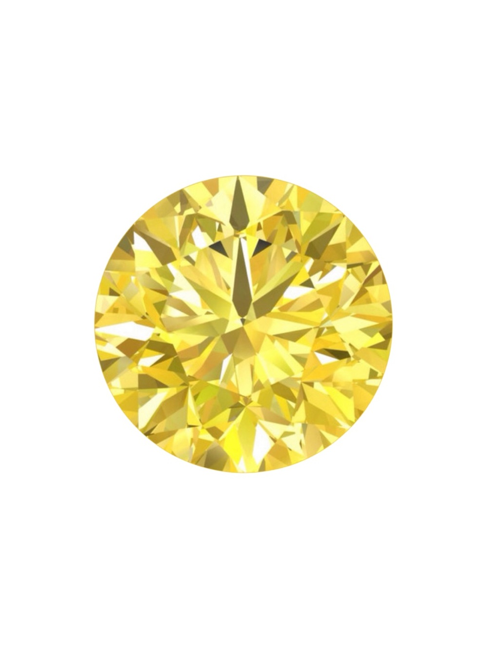 FOR LOCKET: 2.4 mm Yellow Lab Diamond